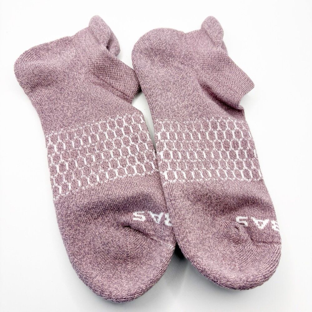 Bombas Solid Honeycomb Ankle Socks Purple 1 Pair Women Medium